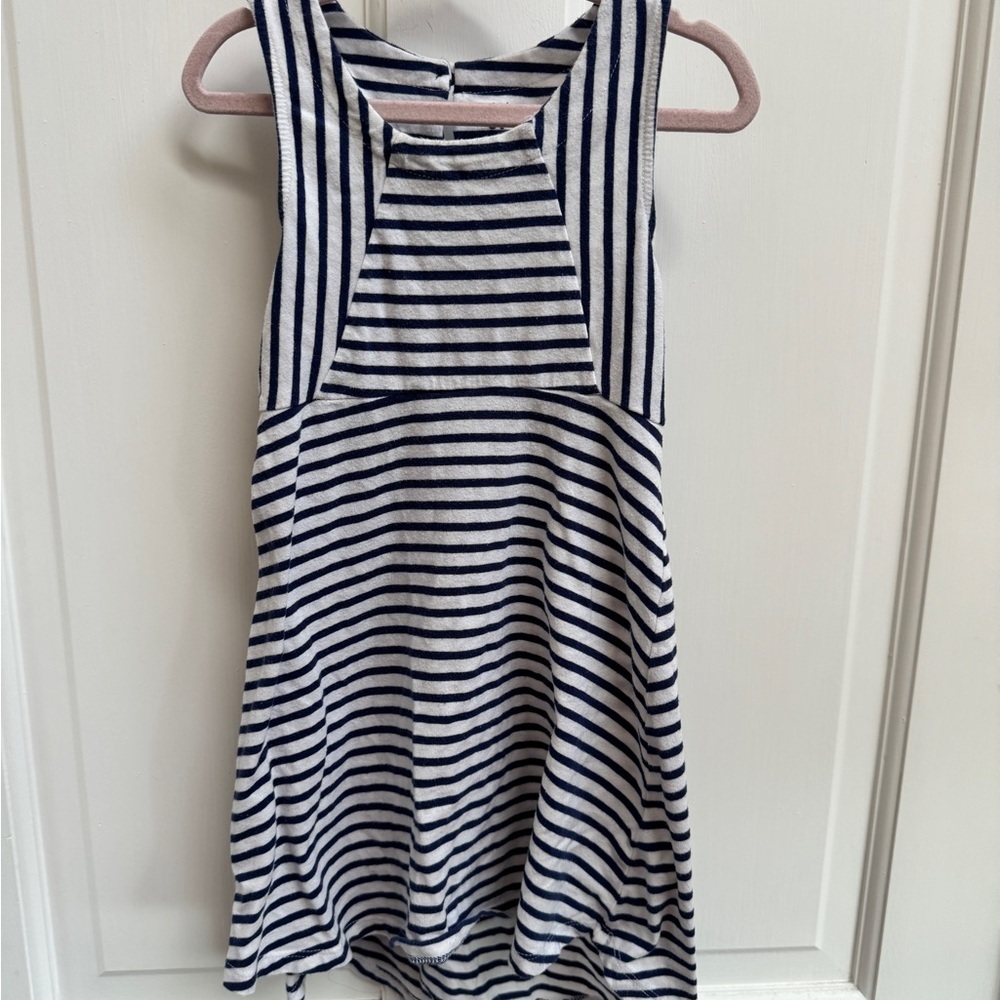 Carter's 3T Girls Navy and White Striped Tank Top High Low Dress
